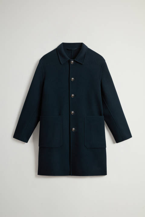 Coat in Pure Virgin Wool Blue photo 2 | Woolrich