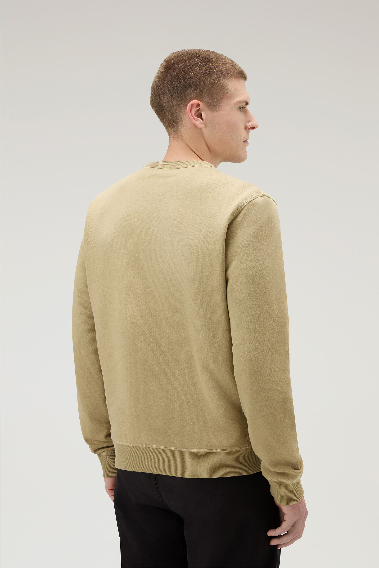 Felpa girocollo in puro cotone beige photo 3 | Woolrich