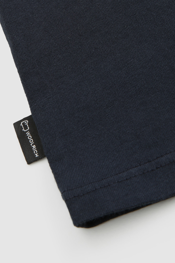 Boy's Organic Cotton Tee with Logo Blue photo 4 | Woolrich