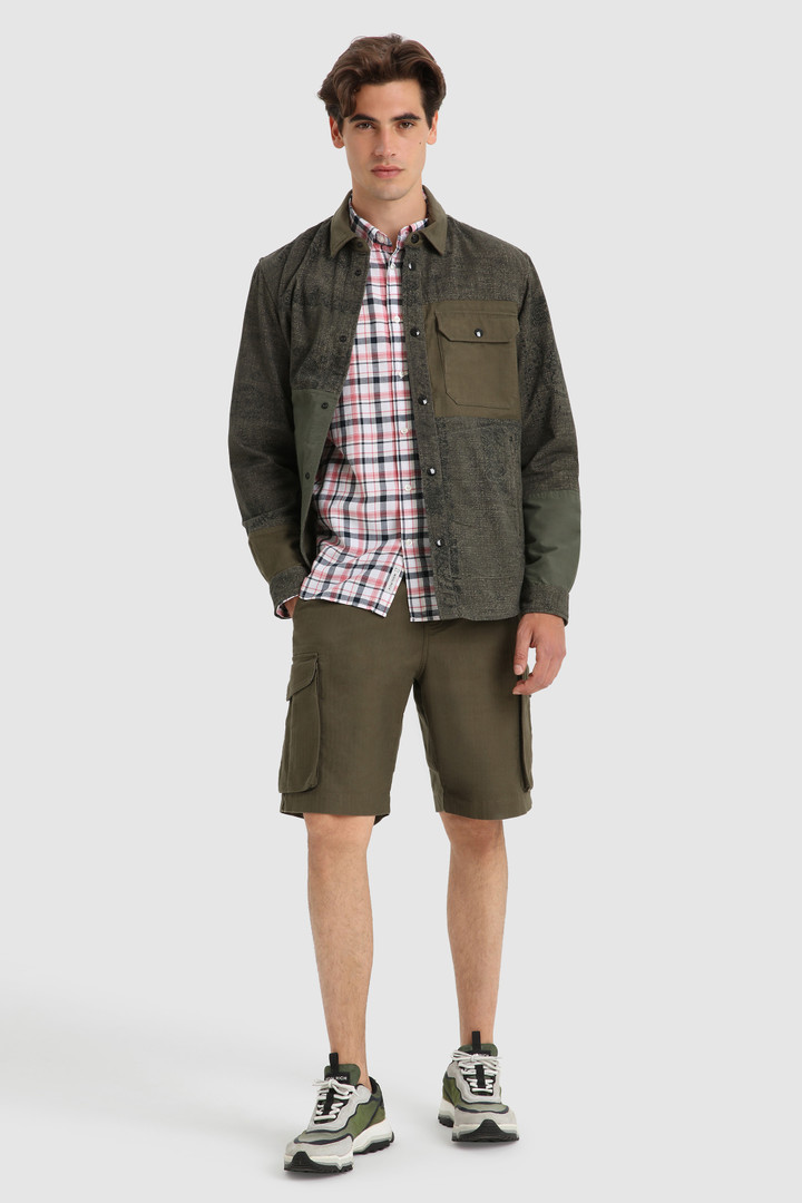 Shirt mit Knopfleiste und Madras-Muster aus Baumwollpopeline Rosa photo 2 | Woolrich