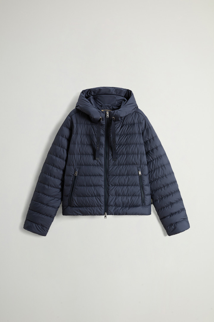 Padded Microfiber Jacket with Hood Blue photo 5 | Woolrich