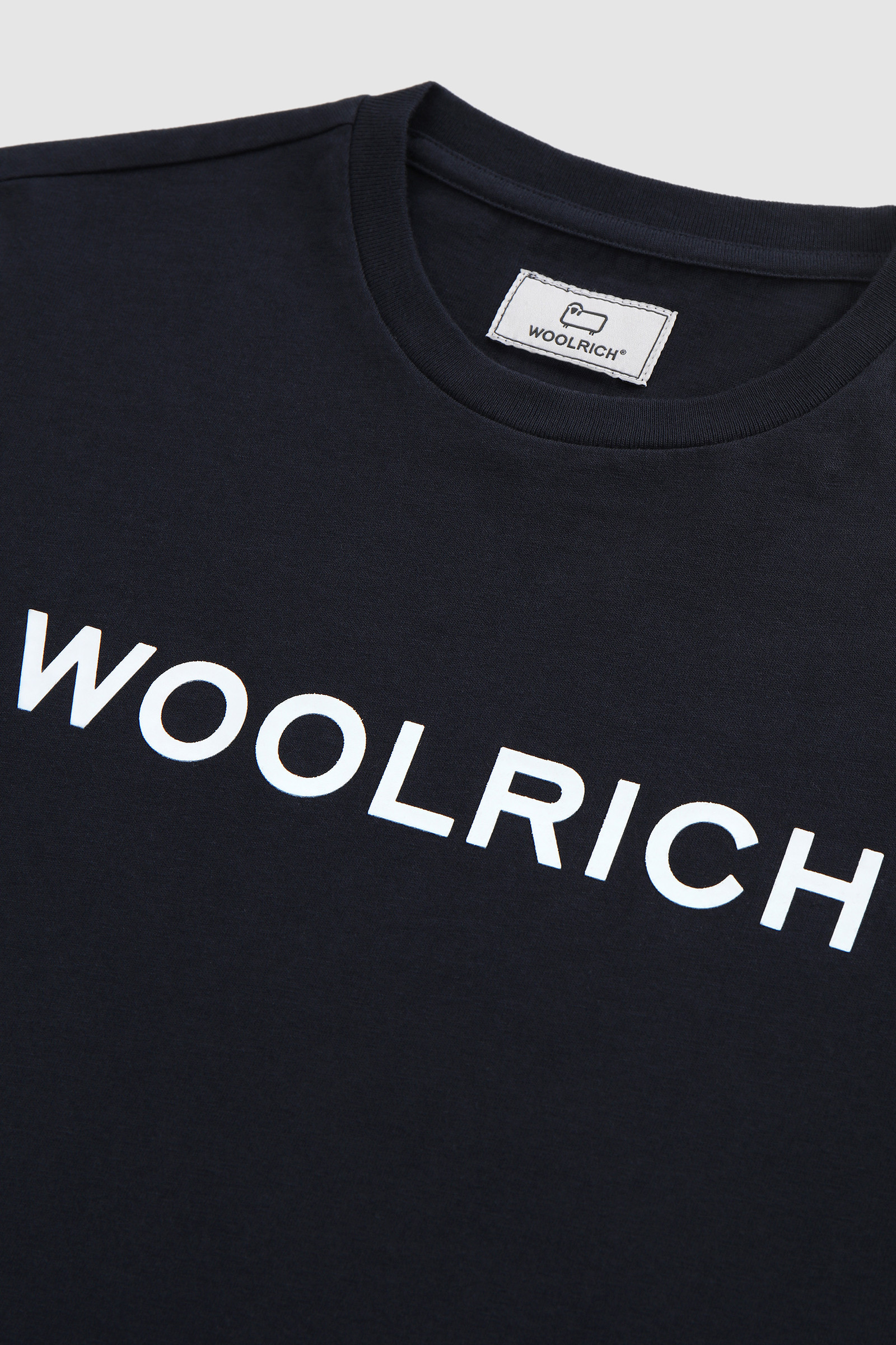Boy's Organic Cotton Tee with Logo Blue photo 3 | Woolrich