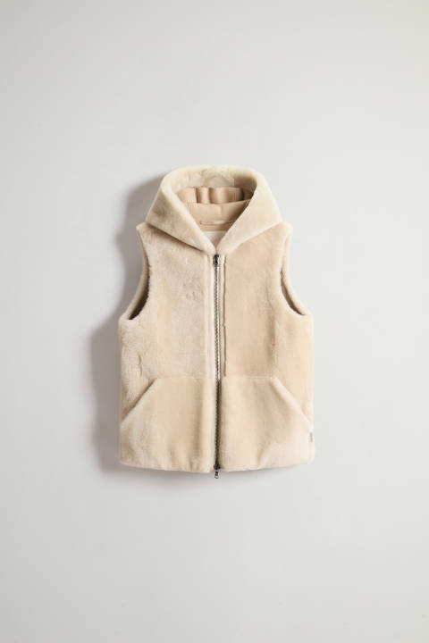 Hooded Fur Vest Beige photo 2 | Woolrich