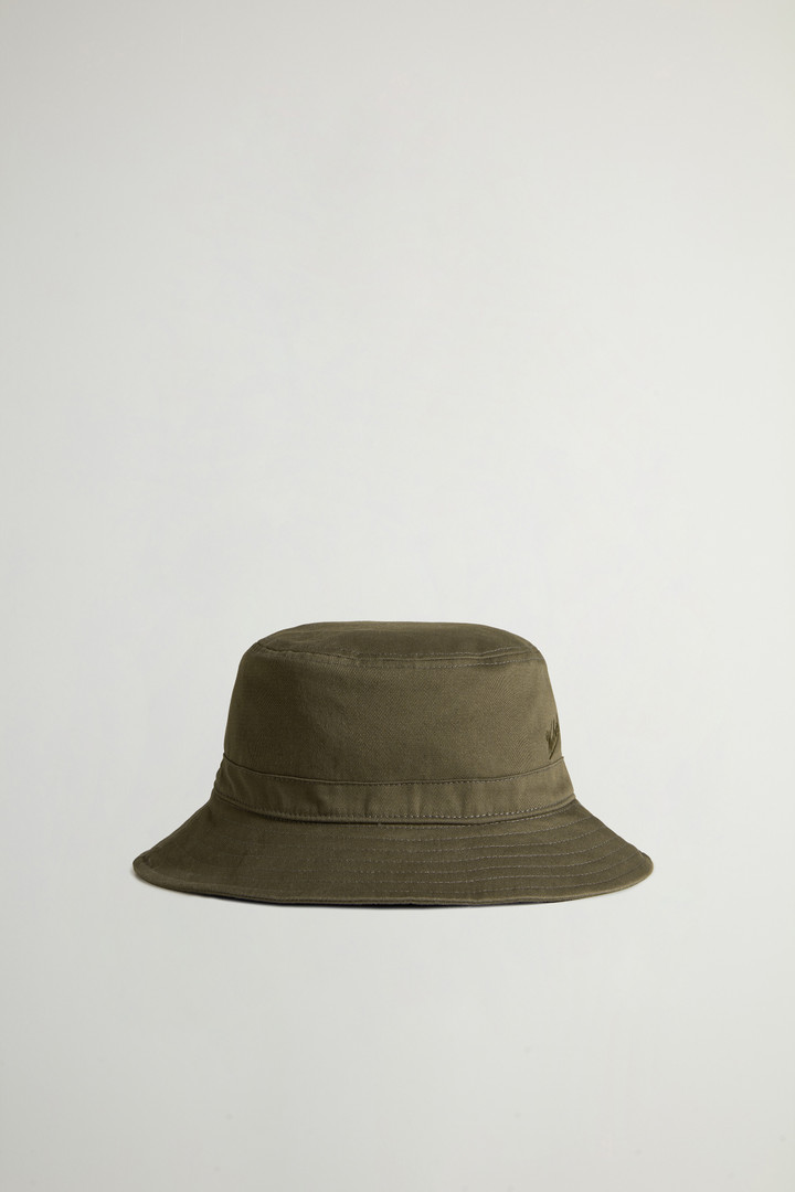 Cotton Twill Hat with Embroidered Logo Green photo 1 | Woolrich