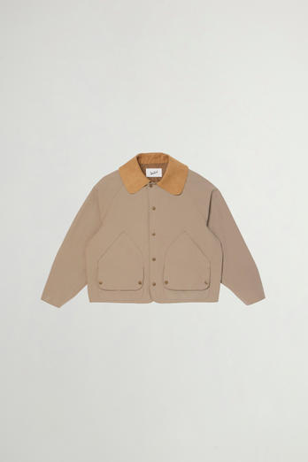 Hunting Jacket in Three-Layered Pure Cotton Fabric Beige photo 1 | Woolrich