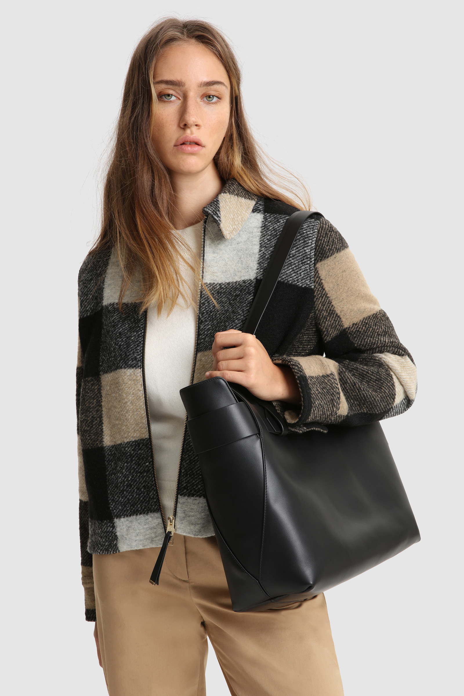 Borsa Tote grande in pelle