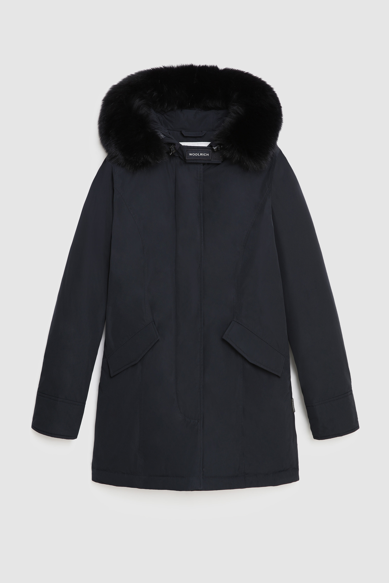 Luxury Arctic Parka with Removable Dyed Fur - Women - Blue