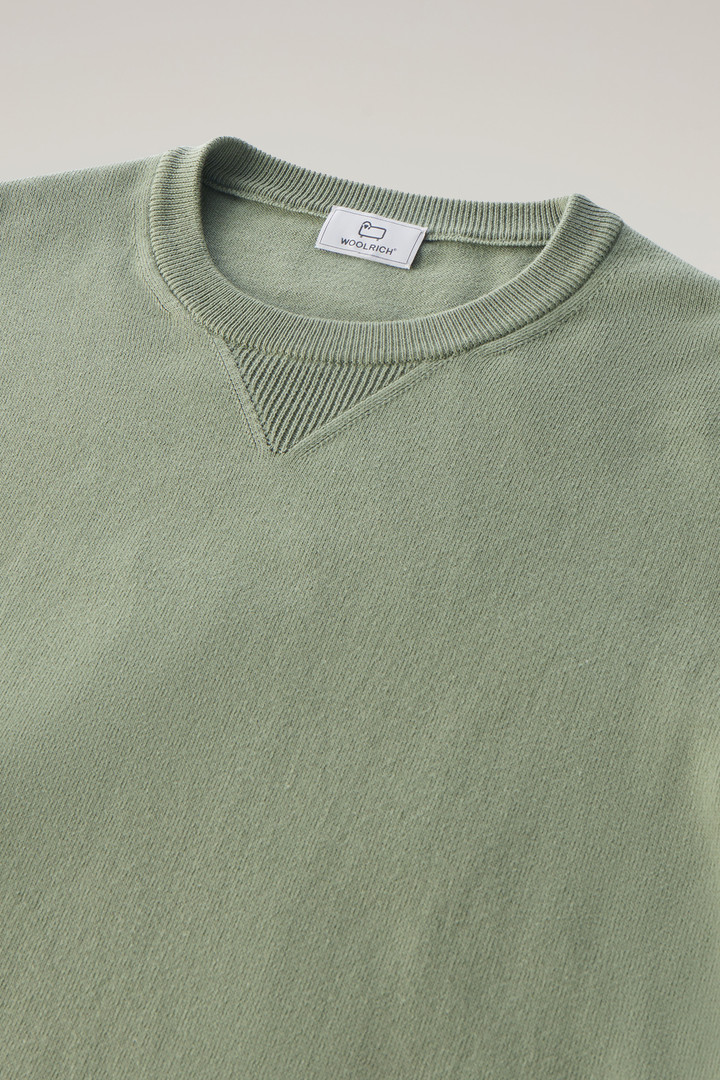 Pure Cotton Crewneck Sweater Green photo 6 | Woolrich