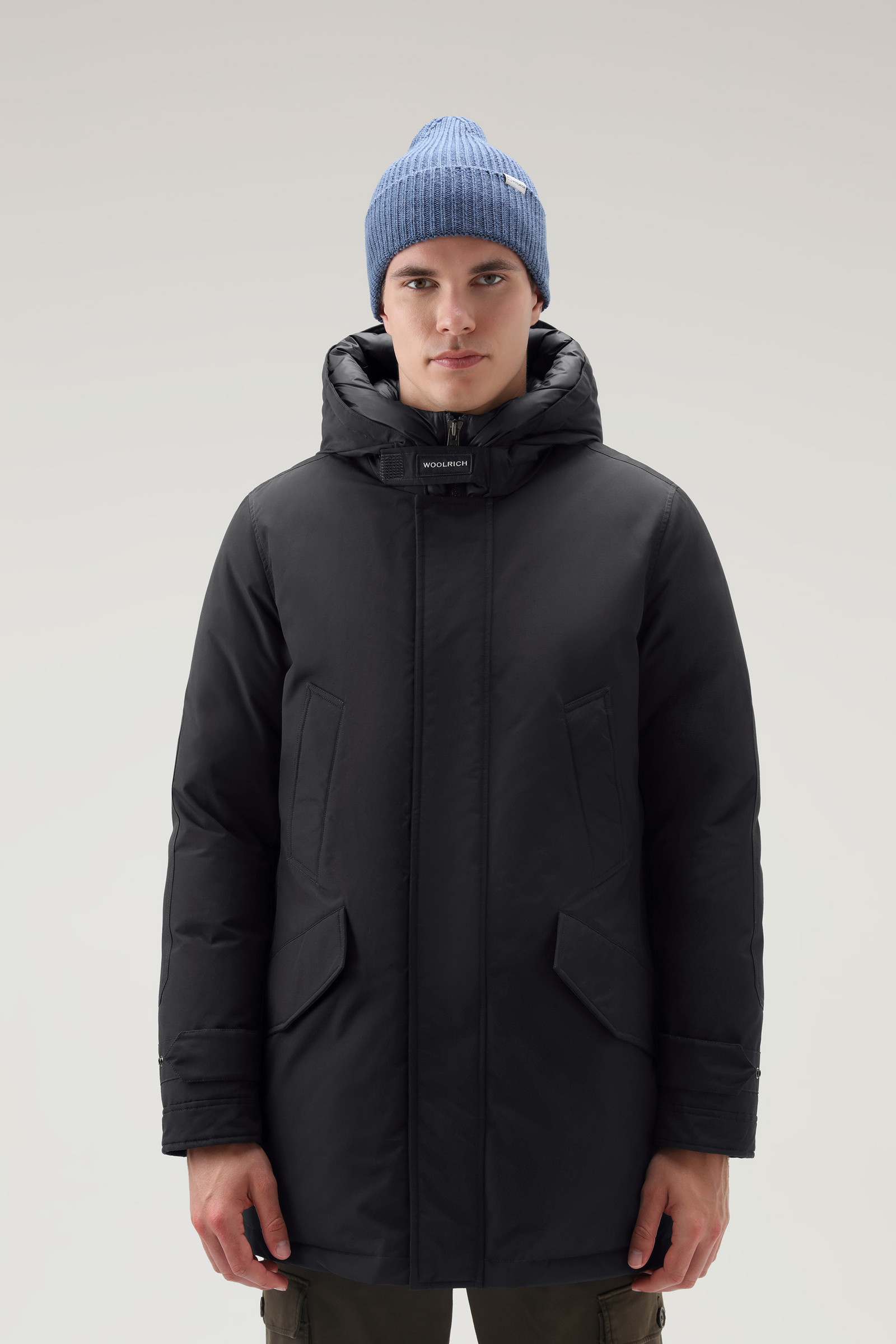 Men's Polar Parka with High Collar Black | Woolrich USA
