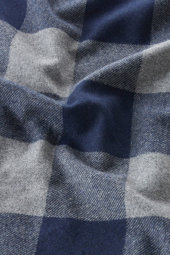 Check Shirt in Italian Wool Blend Blue photo 5 | Woolrich