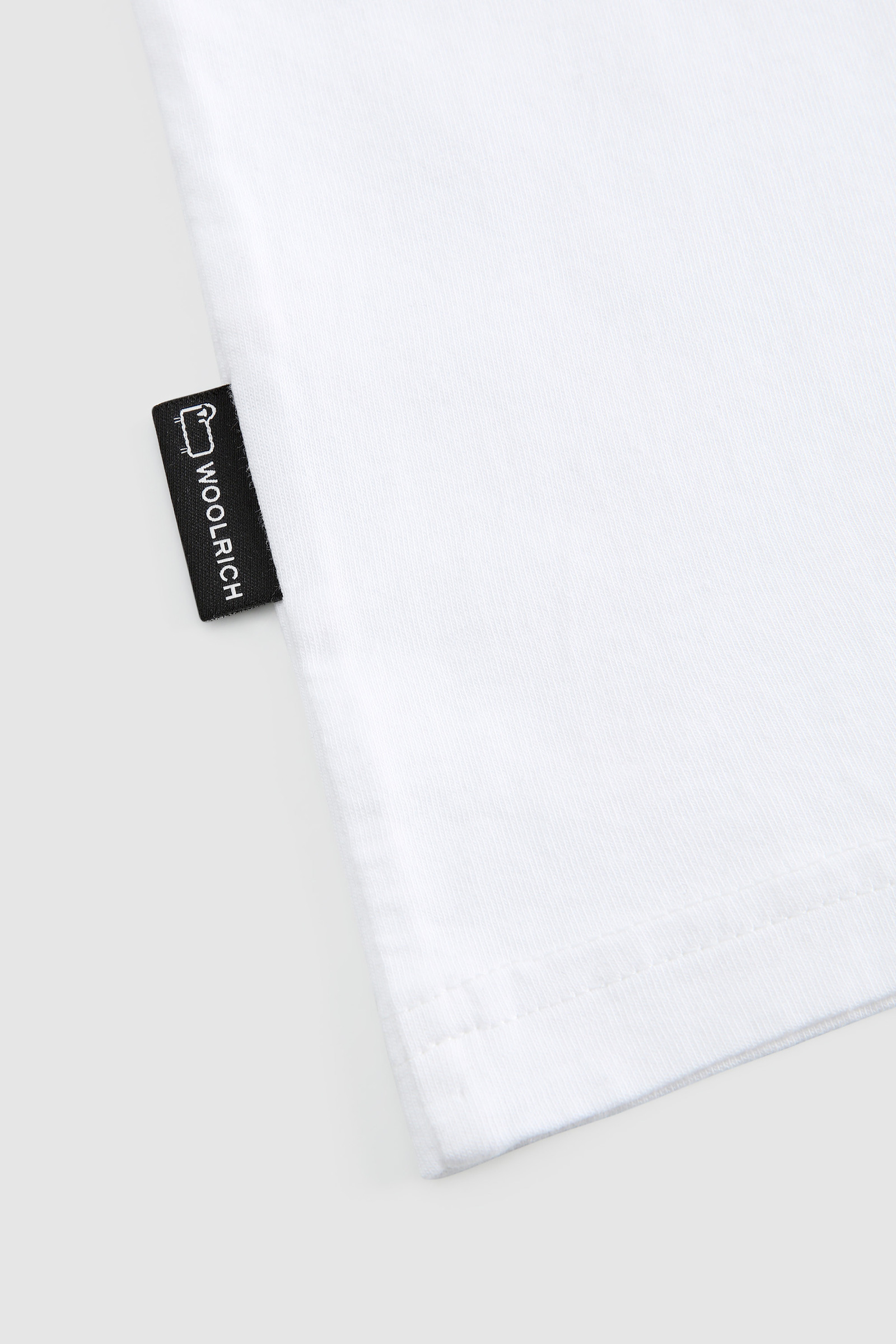 Camiseta de algodón ecológico con logotipo en el pecho blanco photo 6 | Woolrich