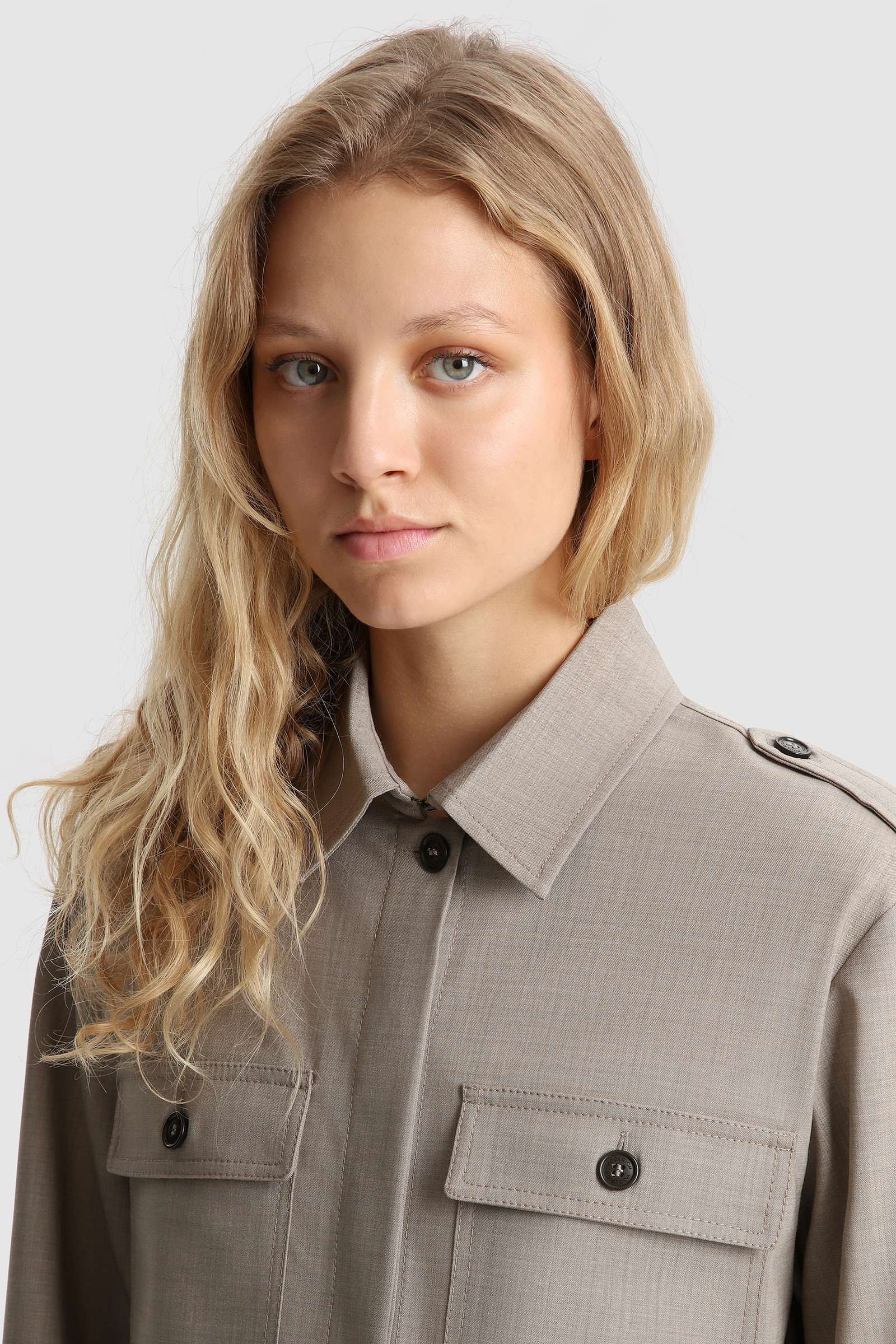 Overshirt aus leichter Merinowolle