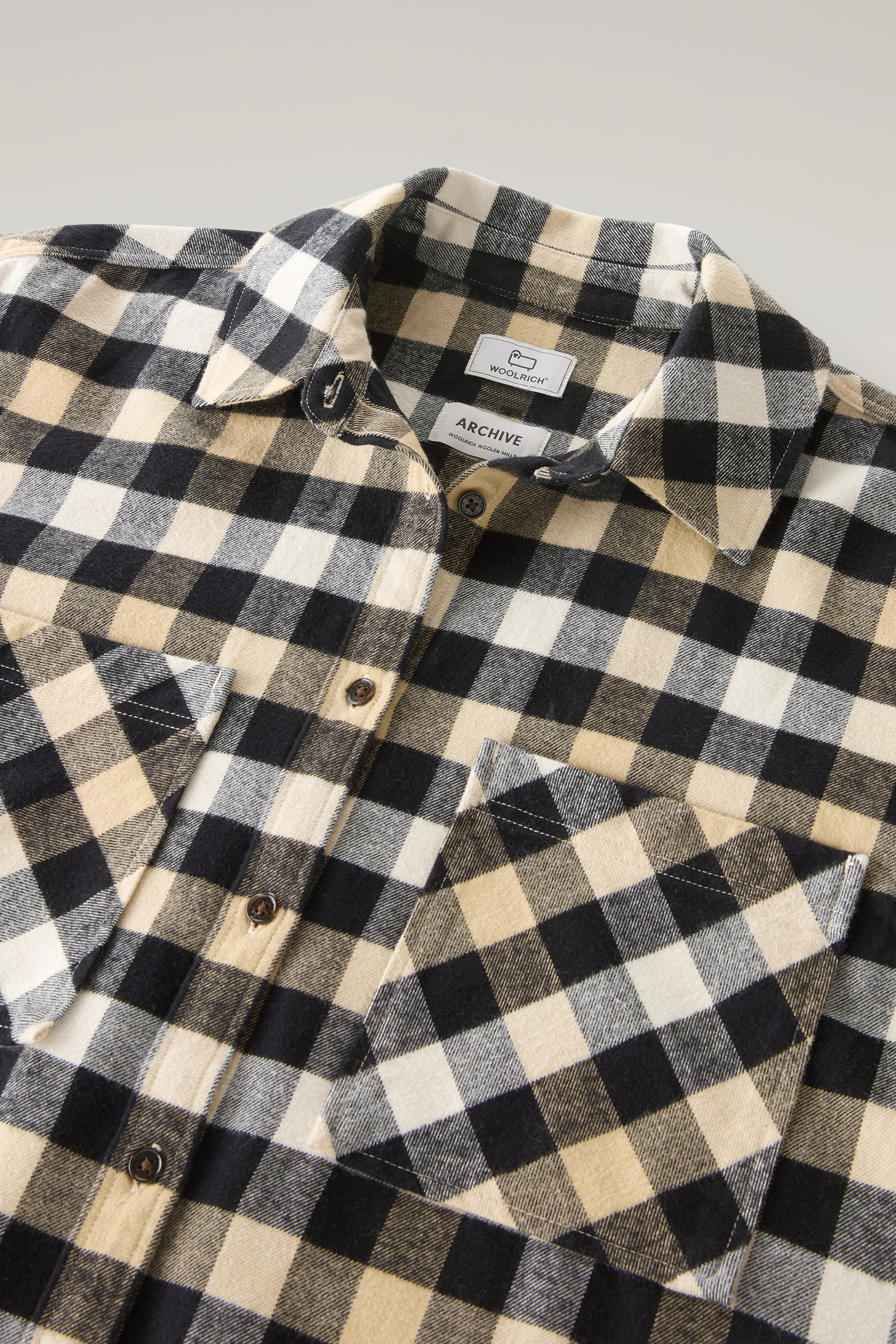 Karoshirt aus Flanell beige photo 6 | Woolrich