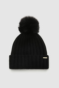 Wool and cashmere blend Beanie with pompom