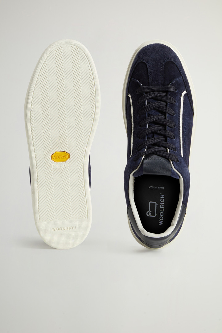 Classic Court Sneakers in Suede with Wingtip Toe Blue photo 4 | Woolrich