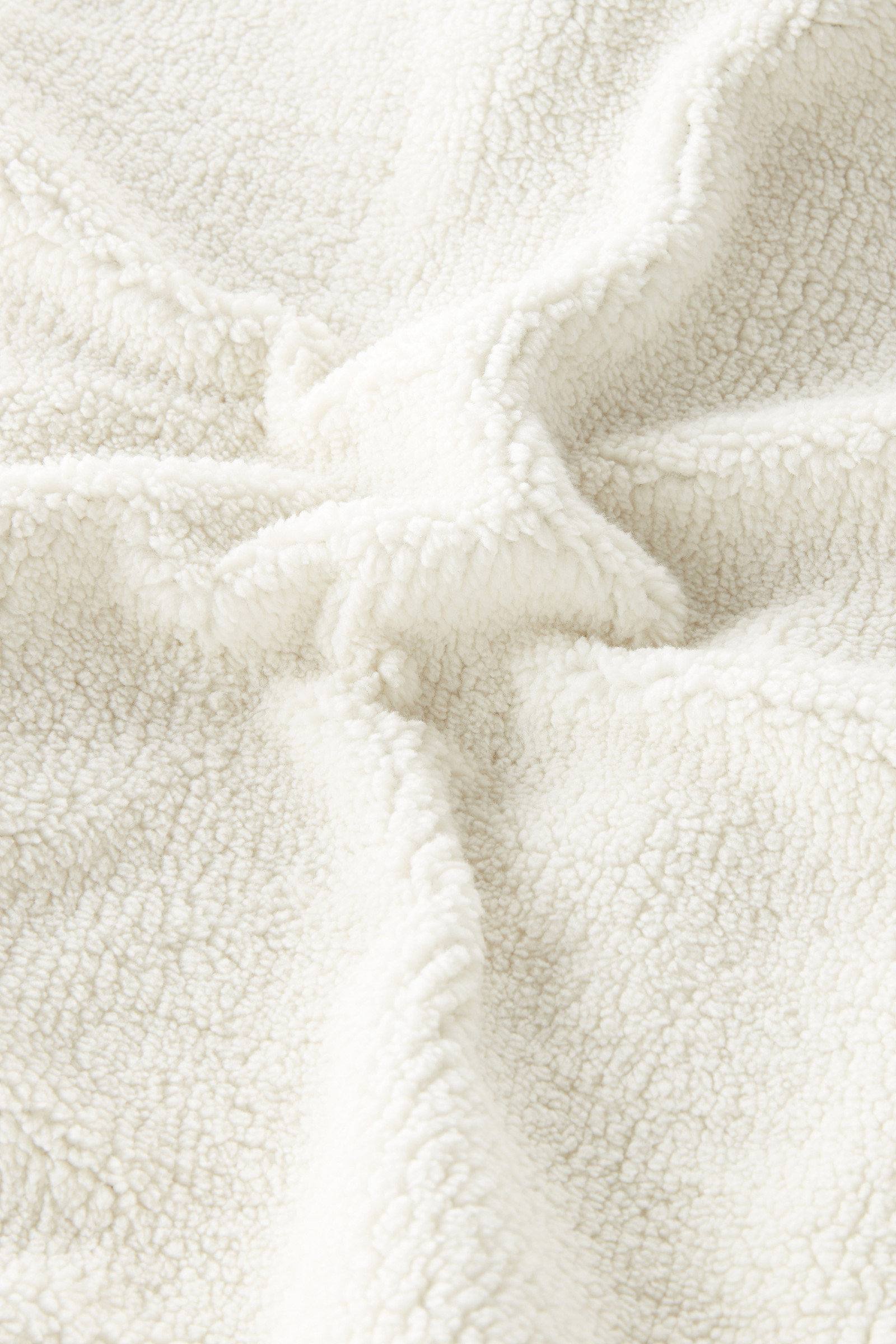 Sweat-shirt pour garçon en sherpa avec fermeture zippée blanc photo 4 | Woolrich