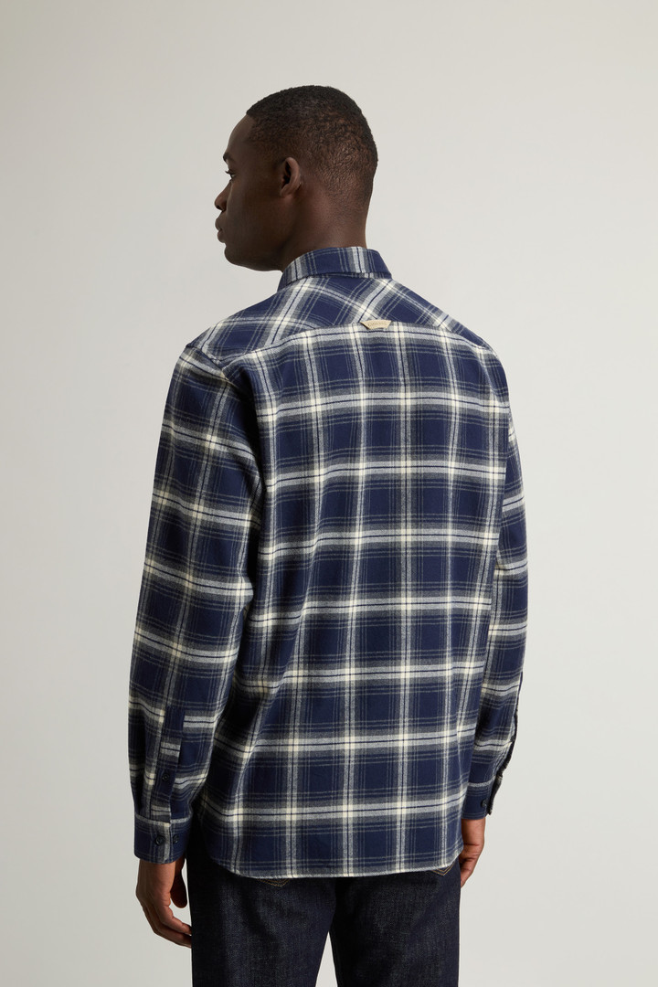 Pure Cotton Flannel Checked Shirt Blue photo 3 | Woolrich