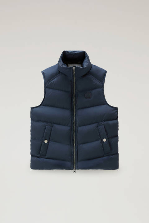 Premium Padded Vest in Stretch Nylon Blue photo 2 | Woolrich