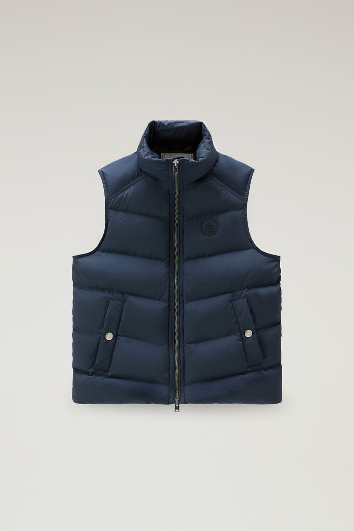 Premium Padded Vest in Stretch Nylon Blue photo 1 | Woolrich