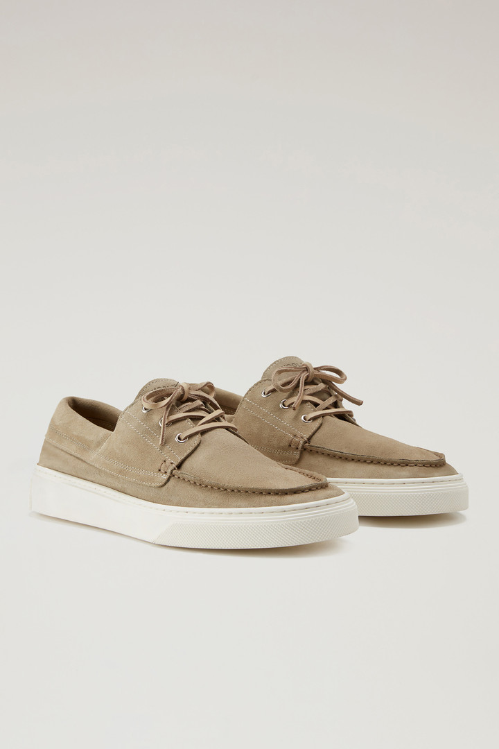 Boat Shoes in Suede Leather Beige photo 2 | Woolrich