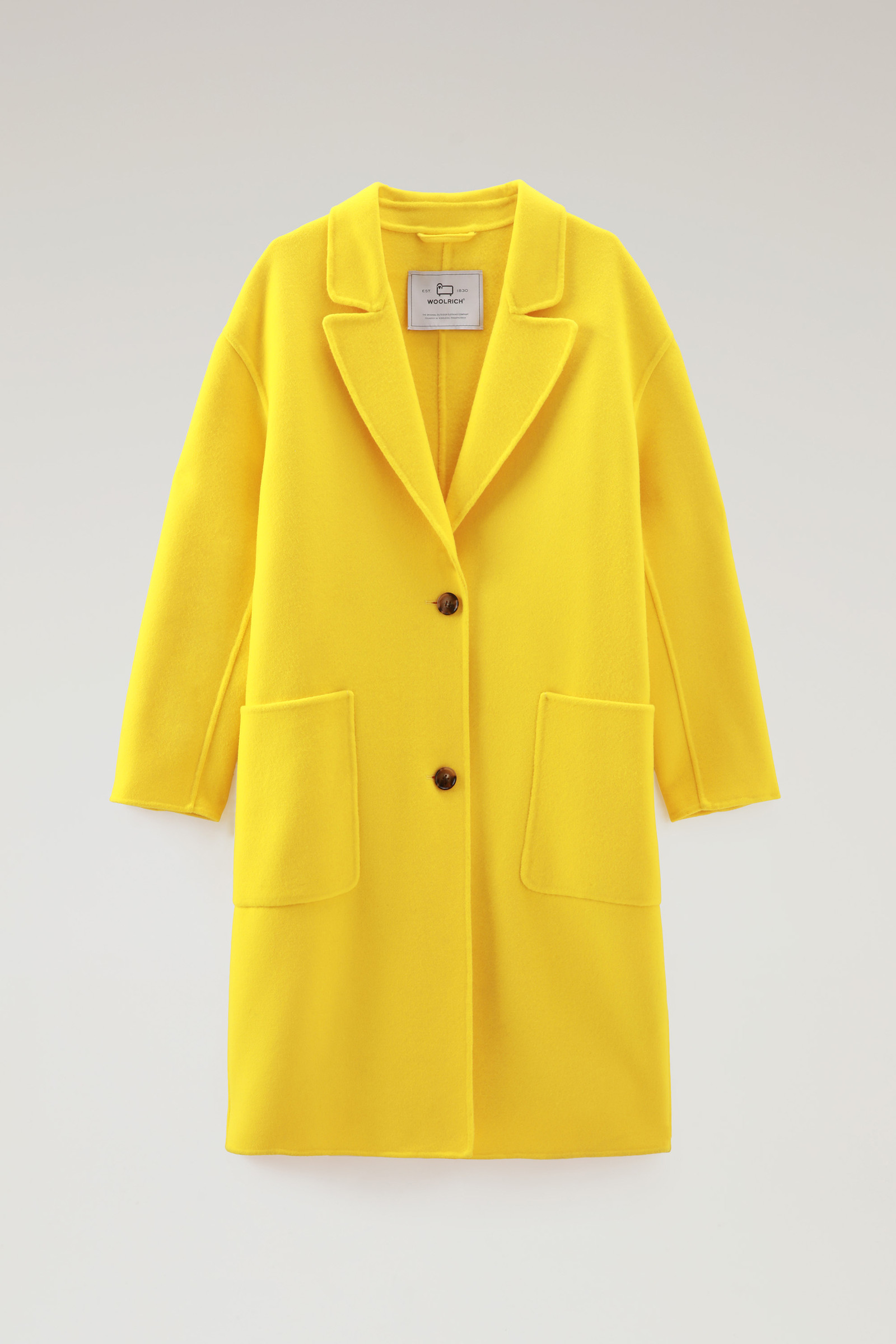Manteco Virgin Double Wool Coat Yellow photo 5 | Woolrich