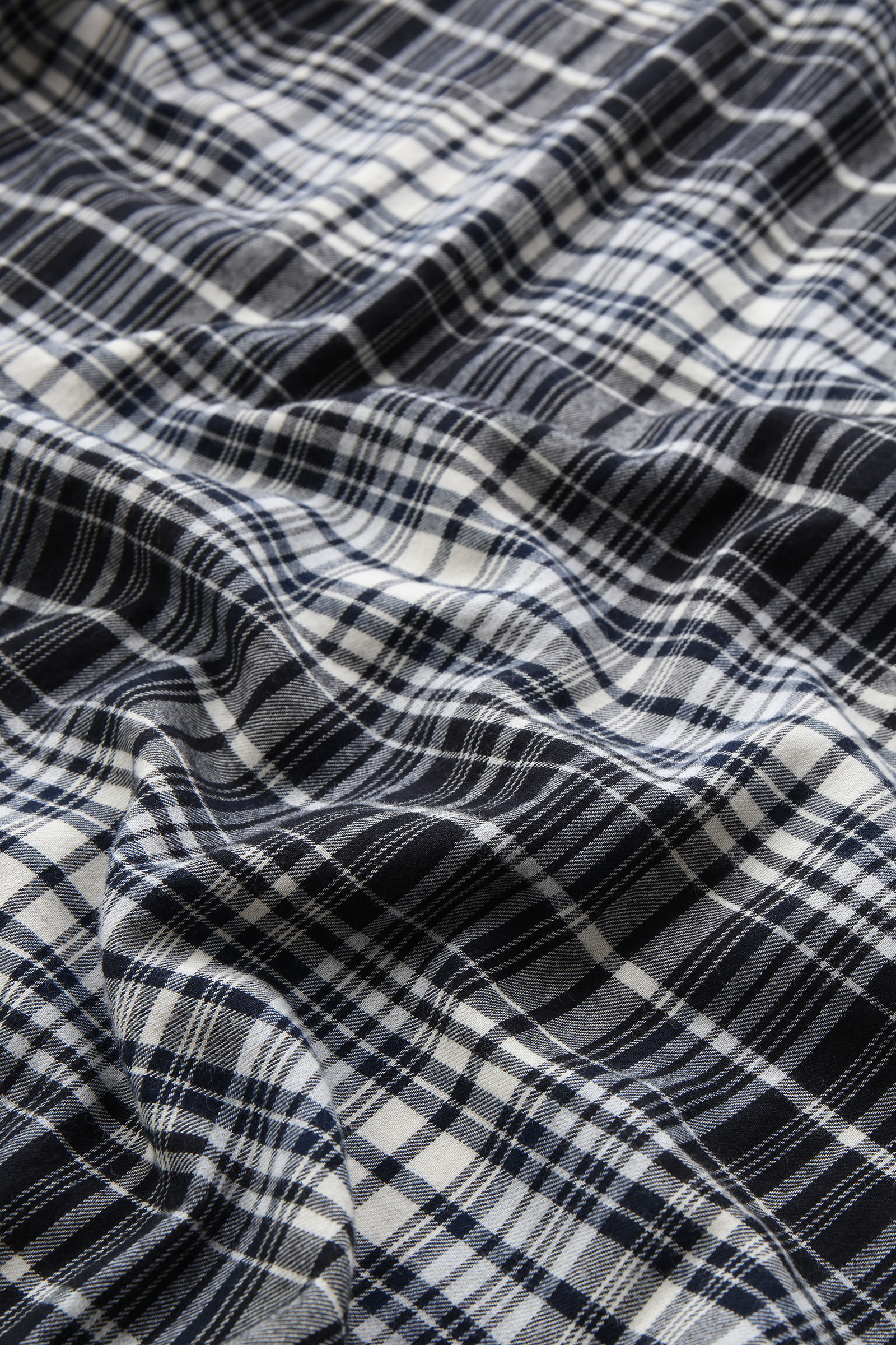 Leichtes Flanell-Shirt mit Madras-Muster Schwarz photo 10 | Woolrich