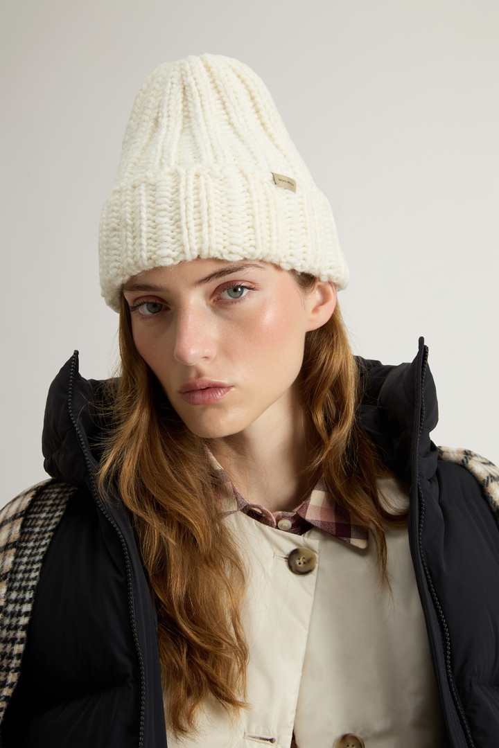 Beanie in Rippoptik aus Alpaka-Wollmischung Weiß photo 4 | Woolrich