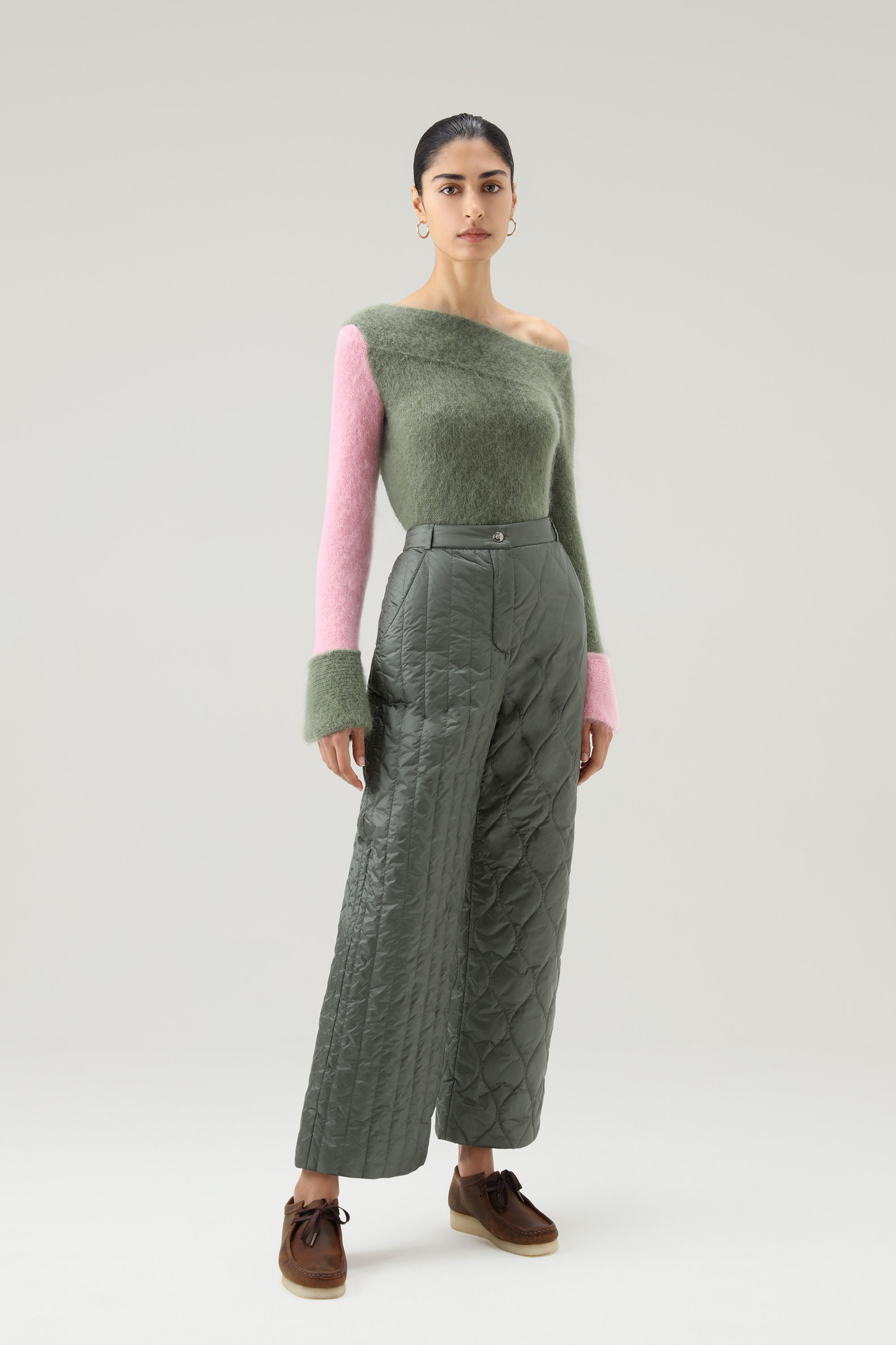 Mohair Wool Blend Asymmetric Knit Top - Daniëlle Cathari / Woolrich Green photo 3 | Woolrich
