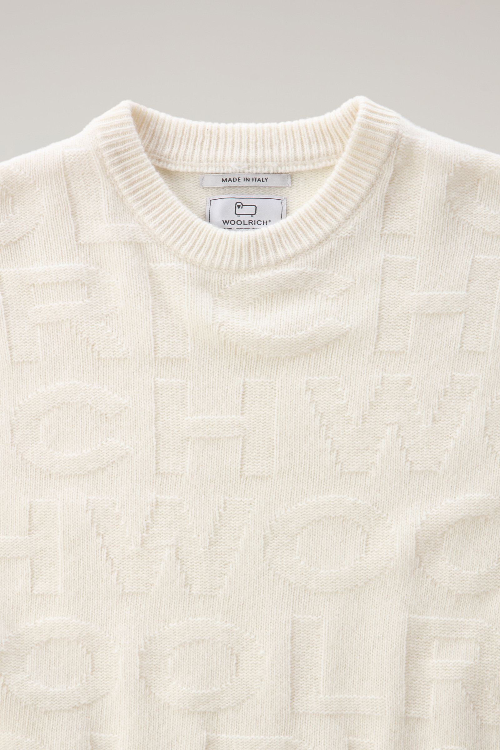 Boys' Logo Crewneck Beige photo 6 | Woolrich