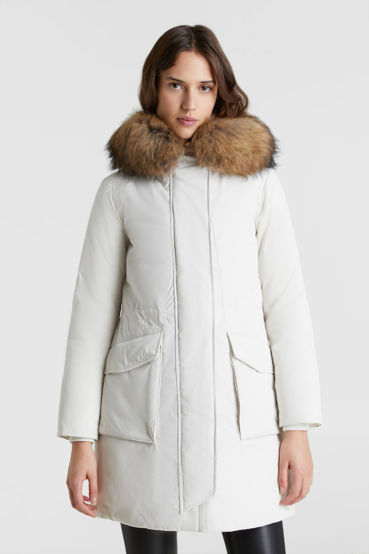 Military Parka with racoon fur