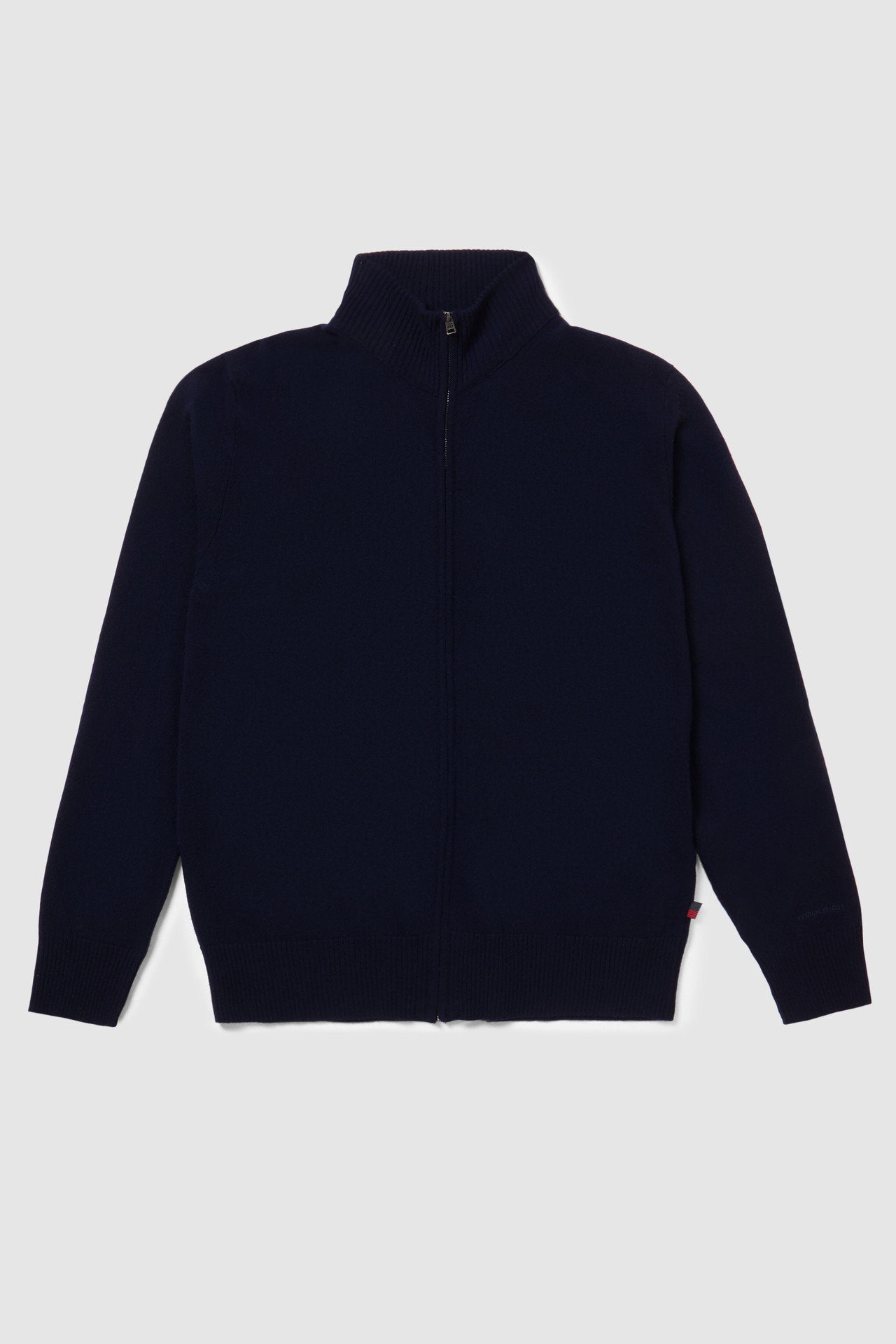 Wollstrickjacke mit Reißverschluss