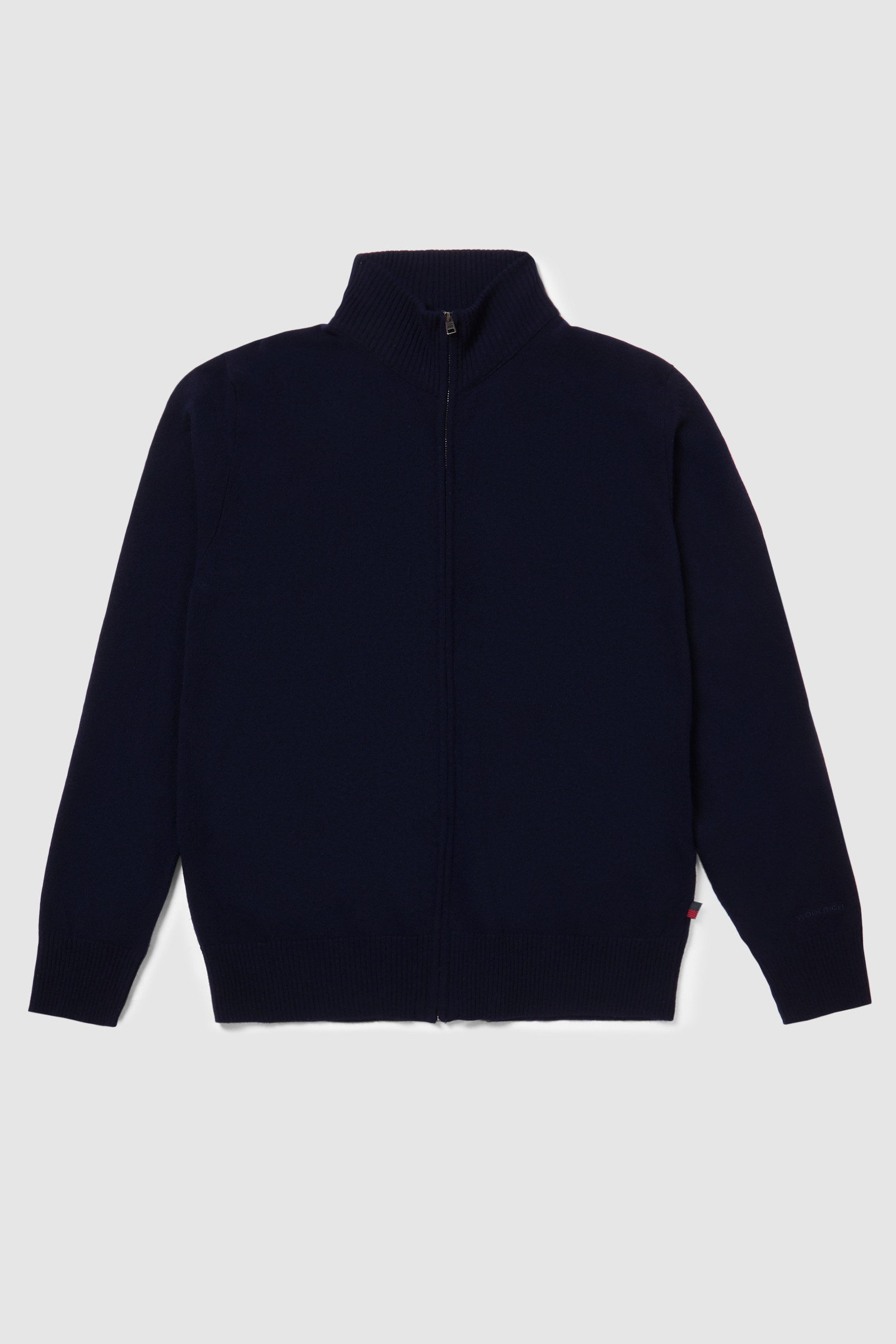 Wollstrickjacke mit Reißverschluss