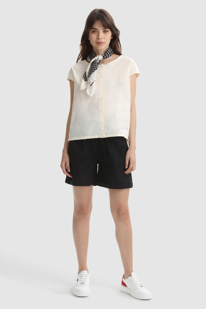Full-button Popeline Blouse