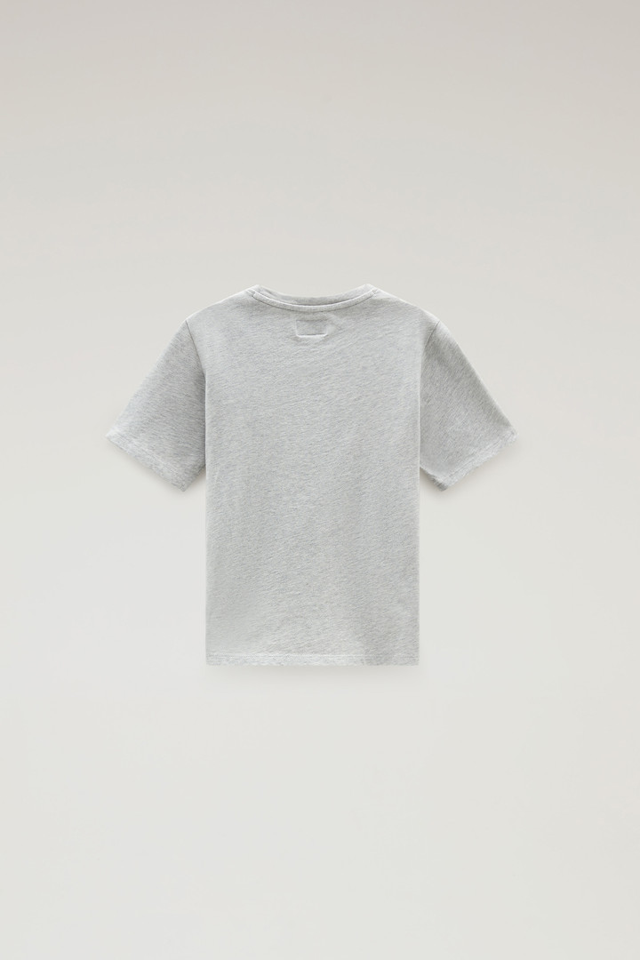 T-Shirt aus reiner Baumwolle mit Print für Jungen Grau photo 2 | Woolrich