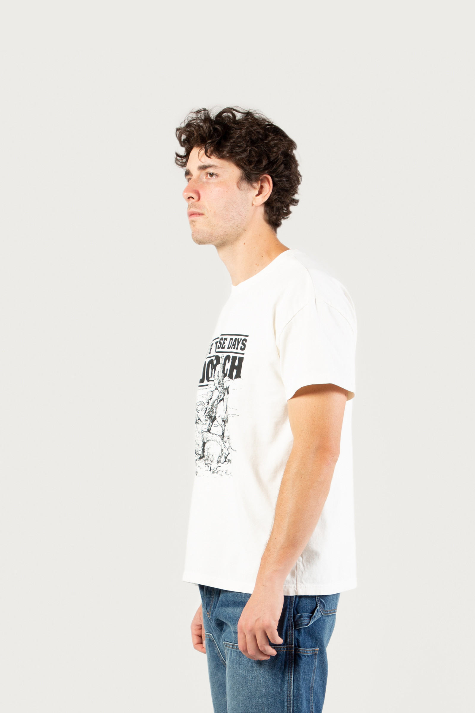 Men's T-shirt in Pure Cotton - One Of These Days / Woolrich White |  Woolrich USA