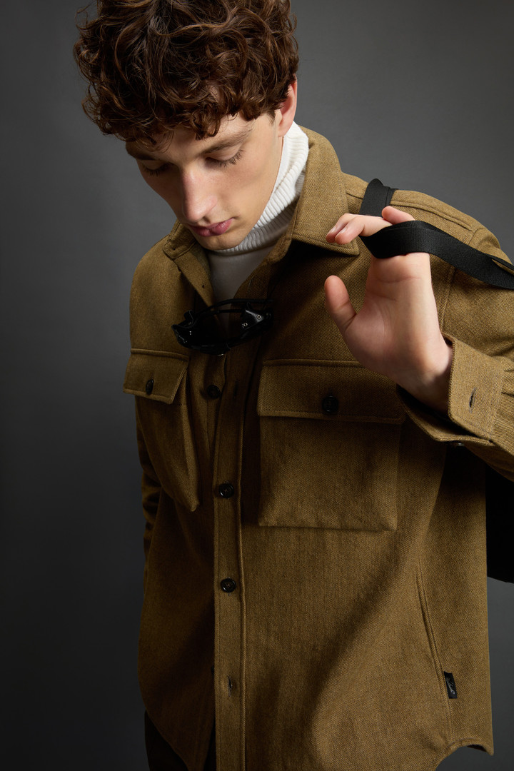 Overshirt aus einer Mischung aus Leinen, italienischer Schurwolle und Kaschmirwolle by Todd Snyder Beige photo 4 | Woolrich