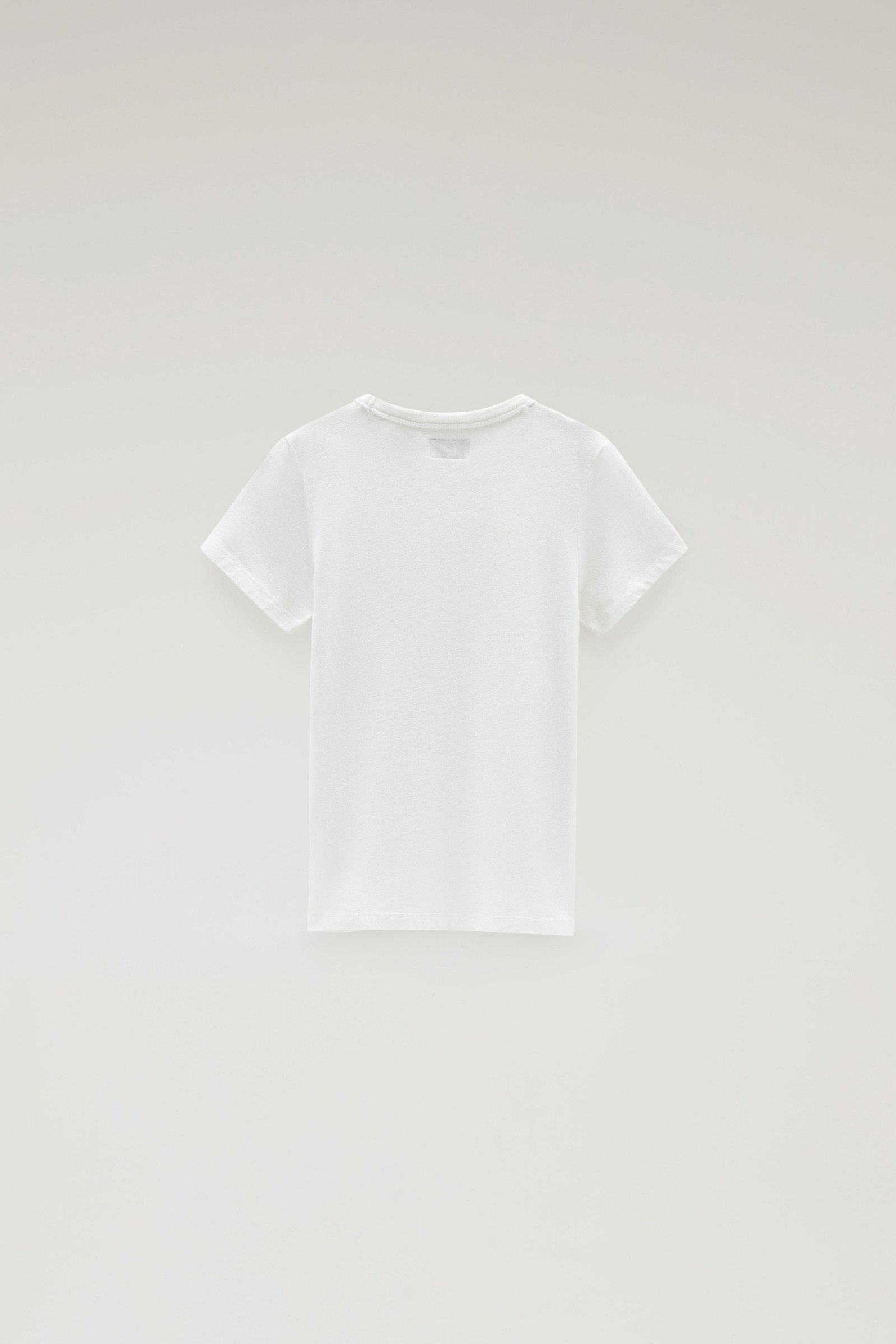 Girls' Logo T-Shirt in Pure Cotton White photo 2 | Woolrich