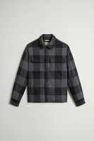 WOOLRICH ウールブランケット Woolrich Melton Blue Gray Navy Aztec Fringe Wool Throw