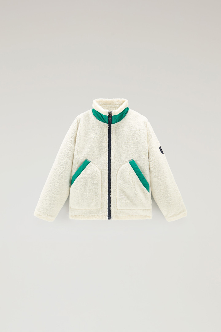 Felpa da bambino in sherpa con zip Bianco photo 1 | Woolrich