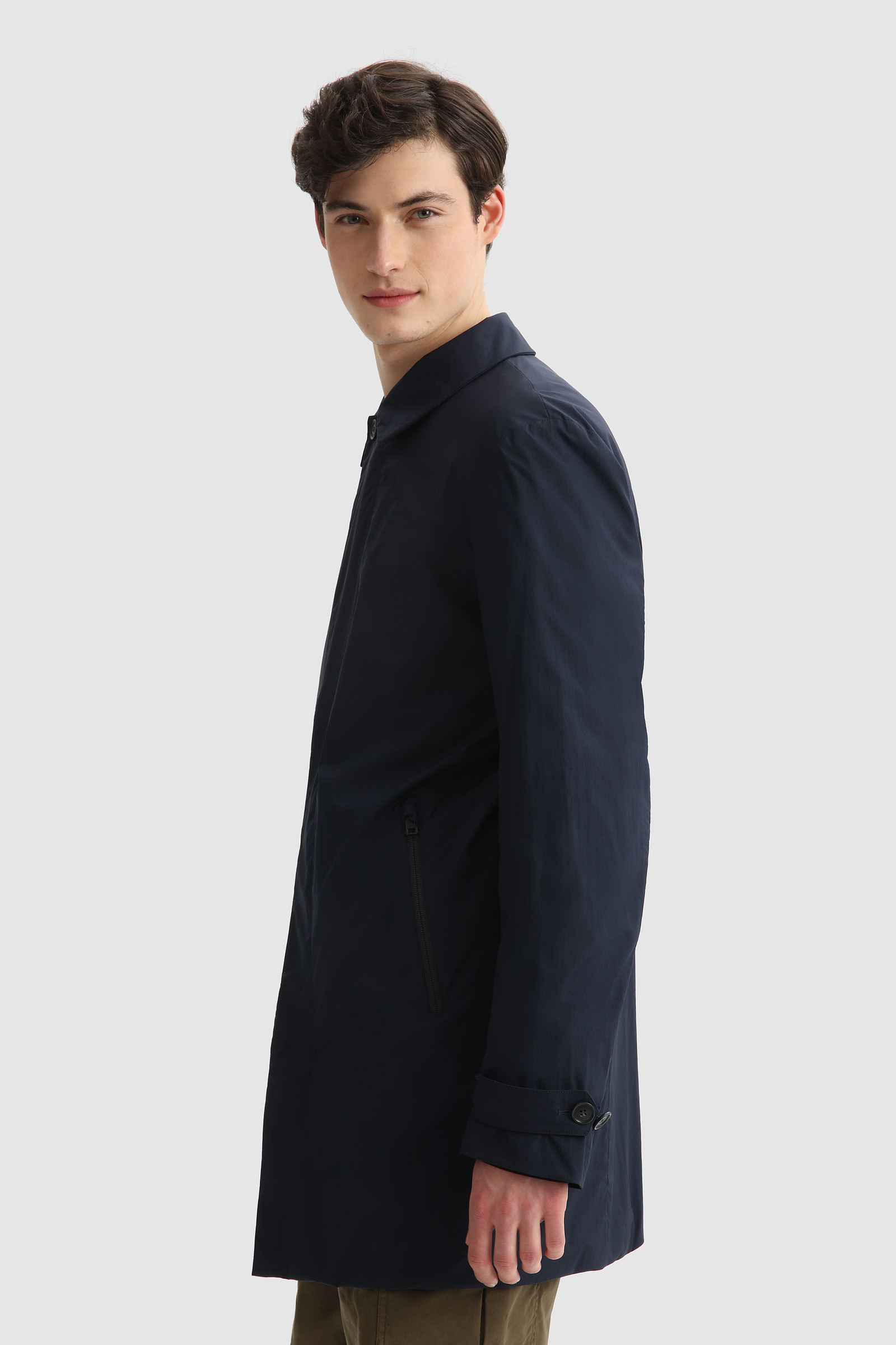 Ultralight Ripstop Nylon Carcoat Blue photo 3 | Woolrich