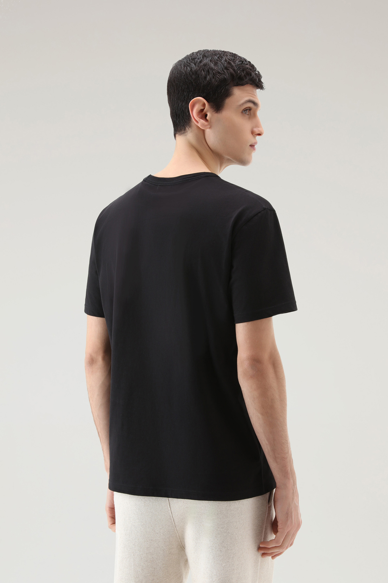 Schaf-T-Shirt aus reiner Baumwolle schwarz photo 3 | Woolrich