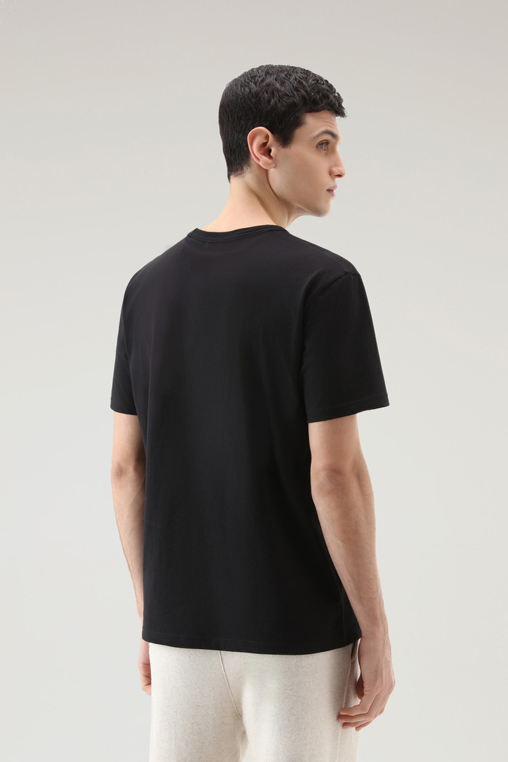 Schaf-T-Shirt aus reiner Baumwolle Schwarz photo 3 | Woolrich