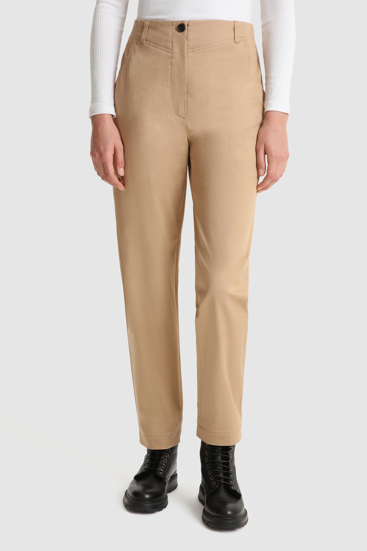 Pantalones chinos de algodón elástico