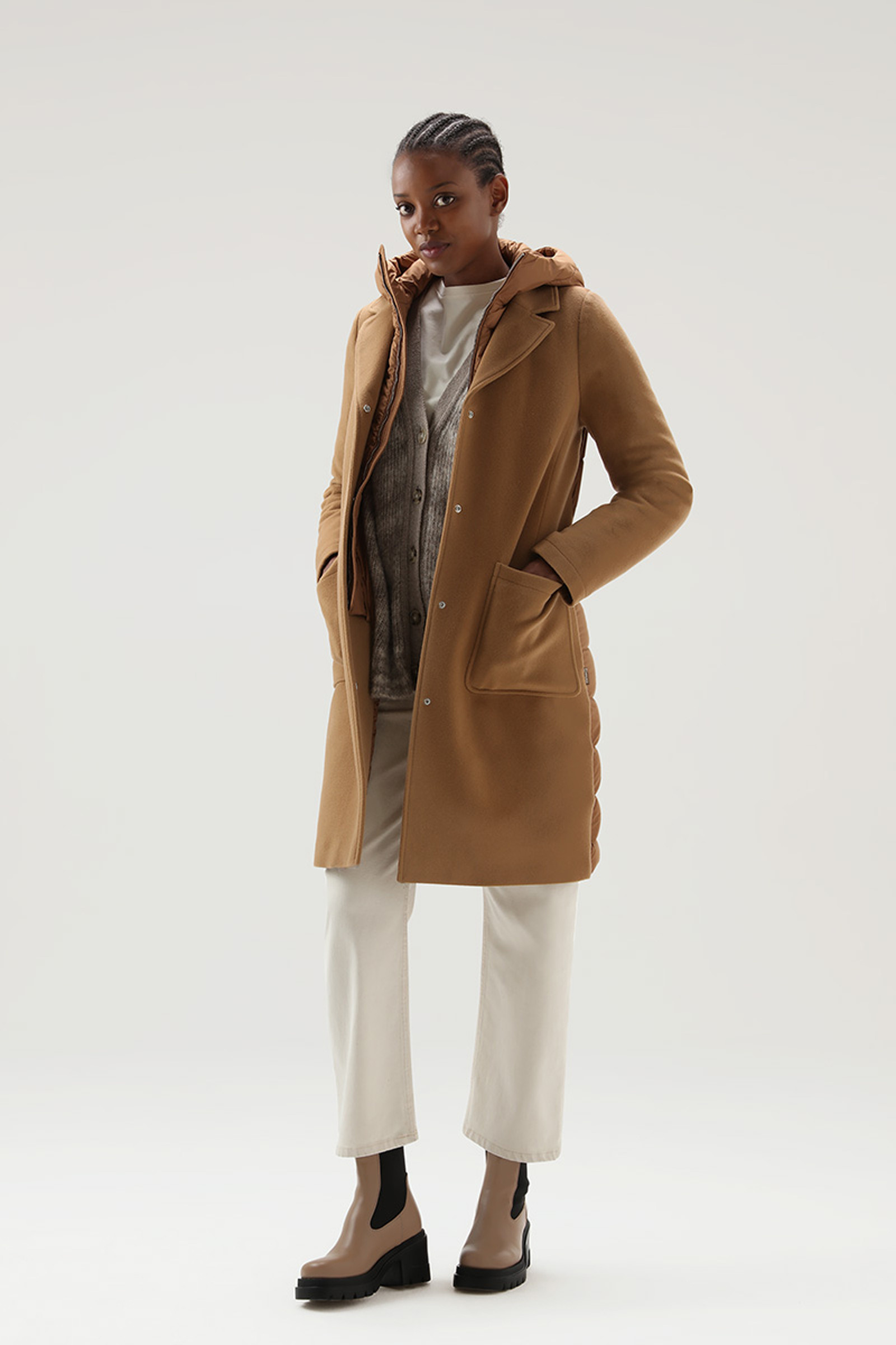 Kuna Parka in Wool and Cashmere Blend Brown photo 2 | Woolrich