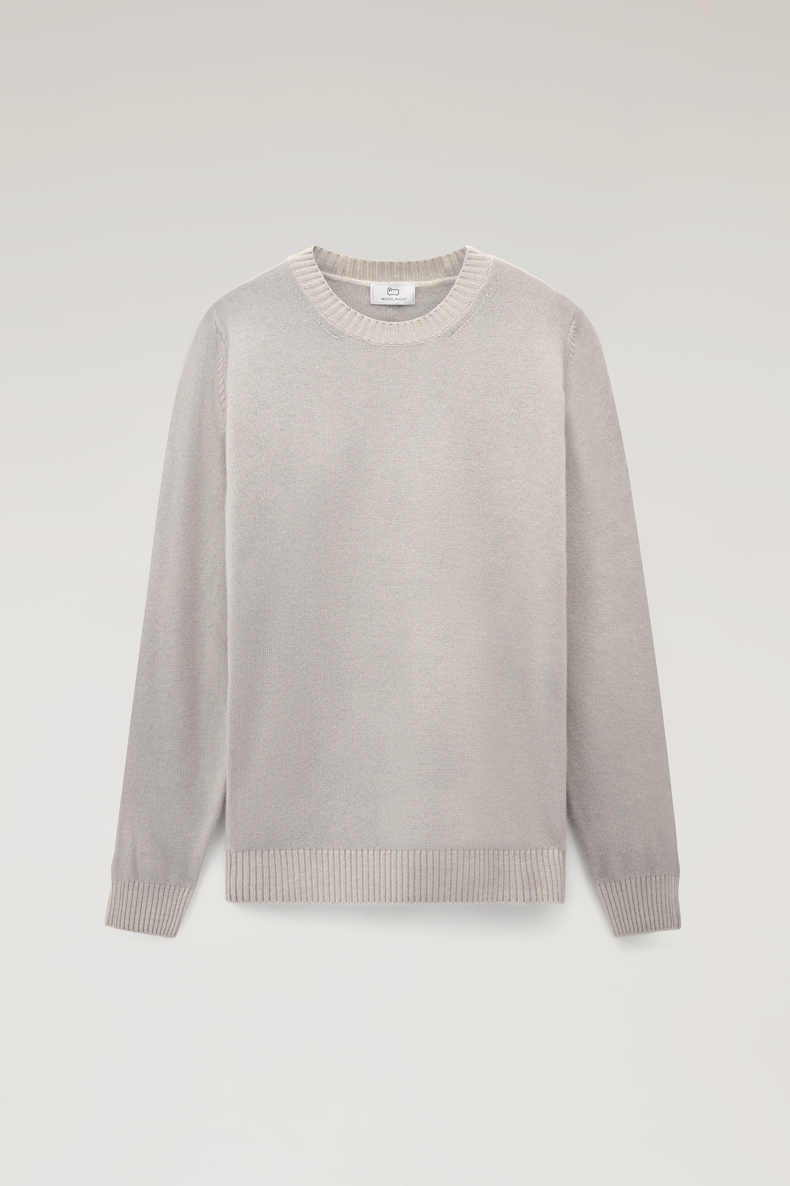 Garment-dyed Crewneck Virgin Wool Sweater Grey photo 5 | Woolrich