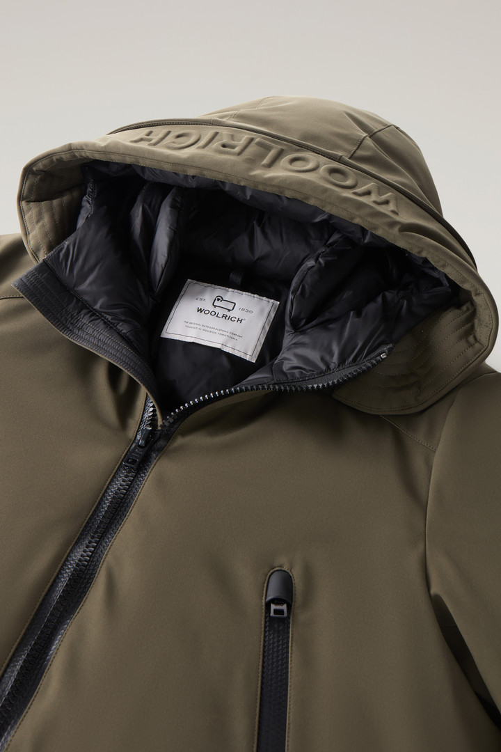 Parka in Tech Softshell Green photo 2 | Woolrich