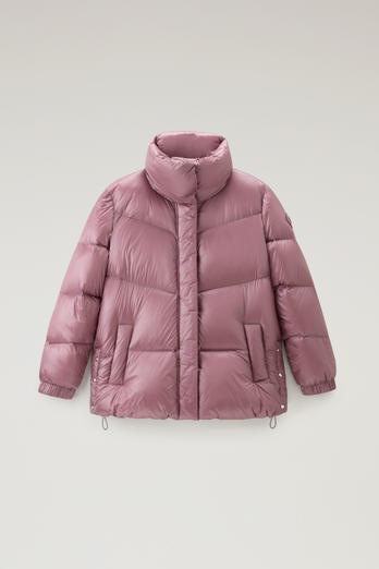 Aliquippa Down Jacket in Glossy Nylon Pink | Woolrich