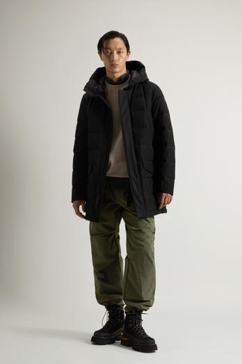 Blizzard Parka in Ramar Cloth with Square Quilting Black | Woolrich