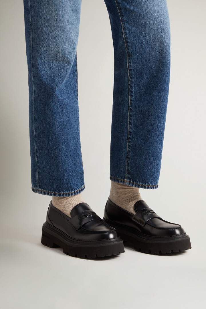 Leather Loafers Black photo 6 | Woolrich