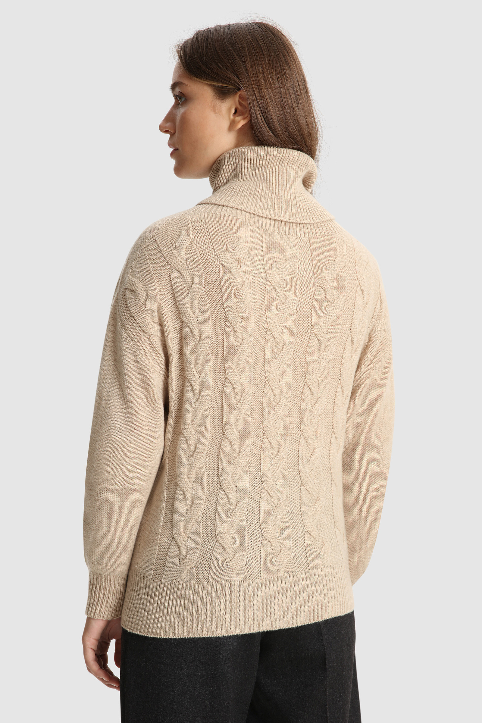 Cashmere Turtleneck Sweater Beige photo 4 | Woolrich